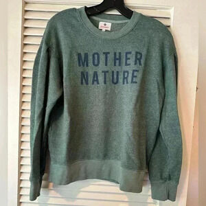 Sundry Green Mother Nature Sweatshirt Size 0